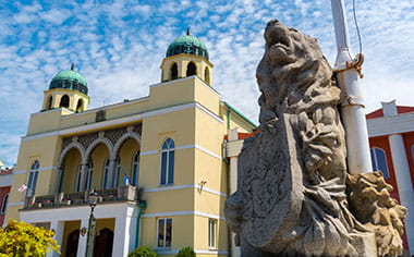 The Town Hall of Mohacs in Hungary The Town Hall of Mohacs in Hungary